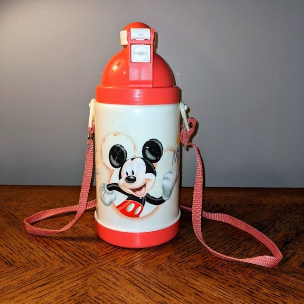 VTG Disney Mickey Mouse Minnie Mouse Insulated Bottle Cross Body Strap Classic